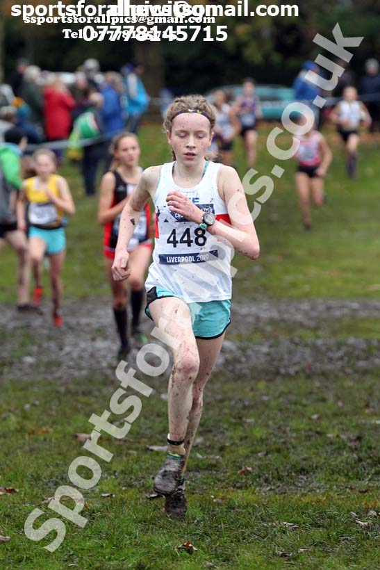 Girls under-15s, 2019 European Cross Country Trials and British Cross Challenge, Sefton Park, Liverpool.  Photo: David T. Hewitson/Sports for All Pics